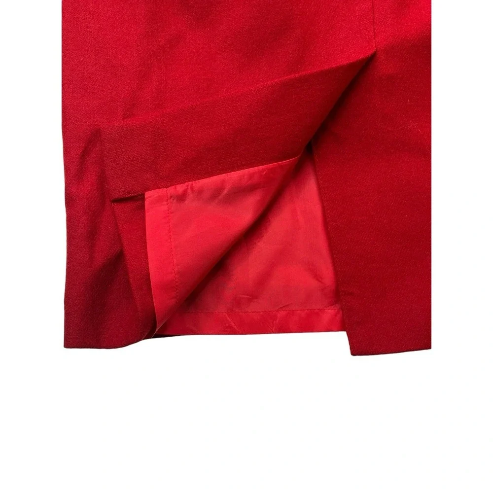 Worthington Women's Size 12 Red A-line Midi Lined Career Wool Classic Skirt NWOT
